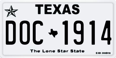 TX license plate DOC1914