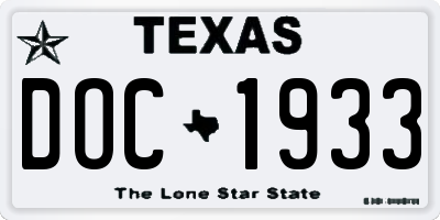 TX license plate DOC1933