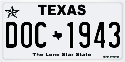 TX license plate DOC1943