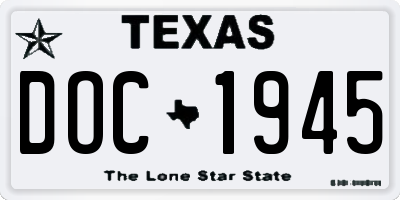 TX license plate DOC1945
