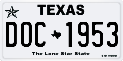TX license plate DOC1953