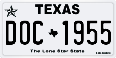 TX license plate DOC1955