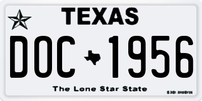 TX license plate DOC1956
