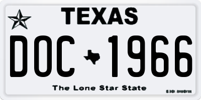 TX license plate DOC1966
