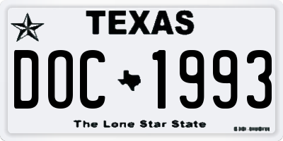 TX license plate DOC1993