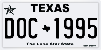 TX license plate DOC1995
