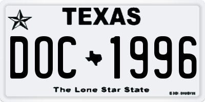 TX license plate DOC1996