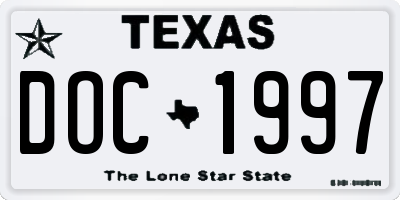 TX license plate DOC1997