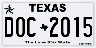 TX license plate DOC2015