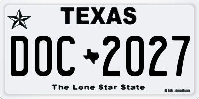 TX license plate DOC2027