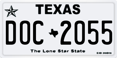 TX license plate DOC2055
