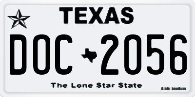 TX license plate DOC2056