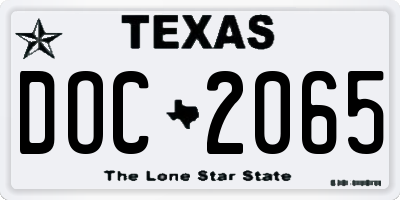 TX license plate DOC2065