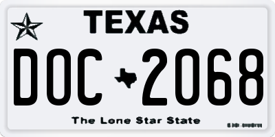 TX license plate DOC2068