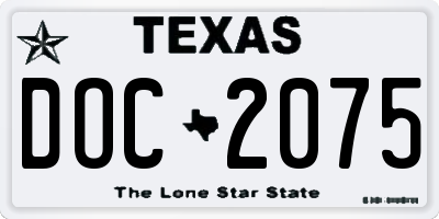 TX license plate DOC2075