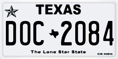 TX license plate DOC2084