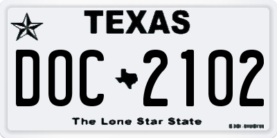 TX license plate DOC2102
