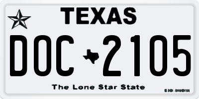 TX license plate DOC2105