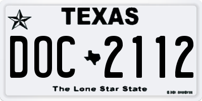TX license plate DOC2112