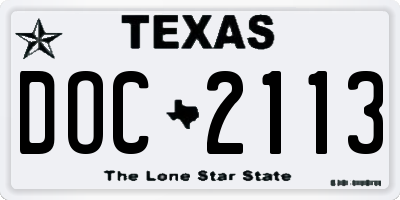 TX license plate DOC2113