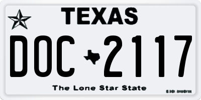 TX license plate DOC2117