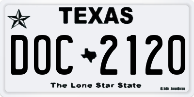 TX license plate DOC2120