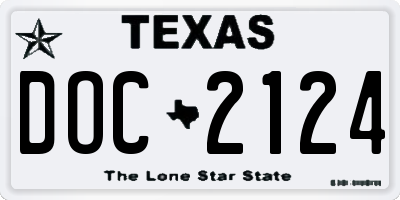 TX license plate DOC2124