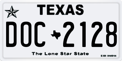 TX license plate DOC2128