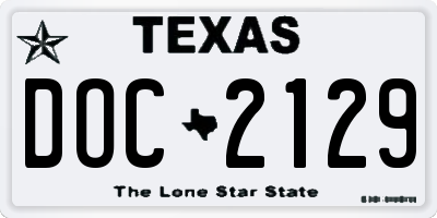 TX license plate DOC2129