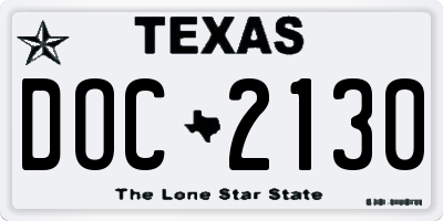TX license plate DOC2130