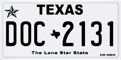 TX license plate DOC2131