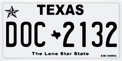 TX license plate DOC2132