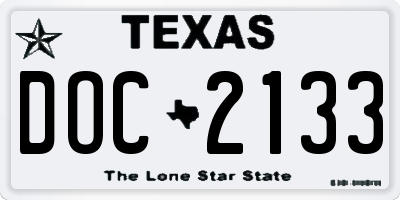 TX license plate DOC2133