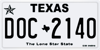 TX license plate DOC2140