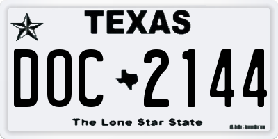 TX license plate DOC2144