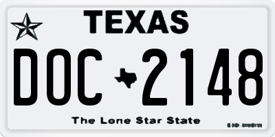 TX license plate DOC2148