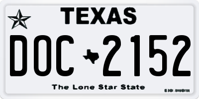 TX license plate DOC2152