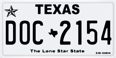 TX license plate DOC2154