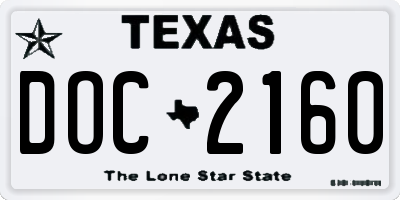 TX license plate DOC2160