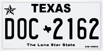 TX license plate DOC2162