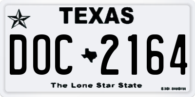 TX license plate DOC2164