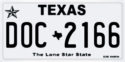 TX license plate DOC2166