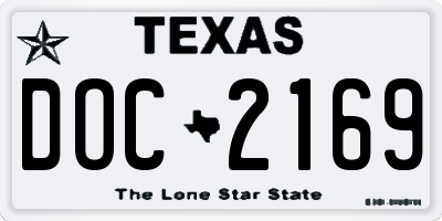 TX license plate DOC2169