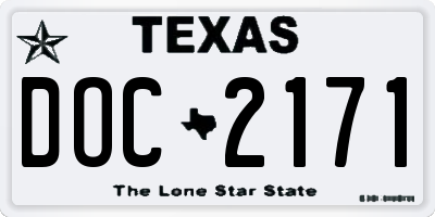 TX license plate DOC2171