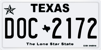 TX license plate DOC2172