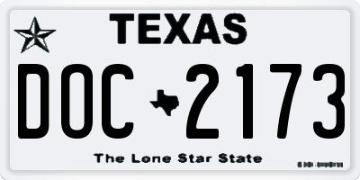 TX license plate DOC2173
