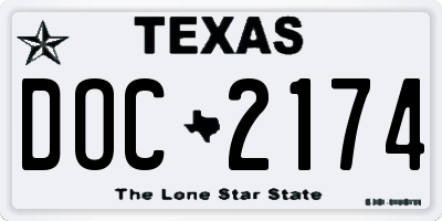 TX license plate DOC2174