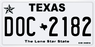 TX license plate DOC2182