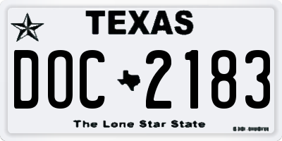 TX license plate DOC2183