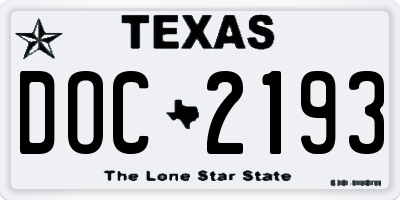 TX license plate DOC2193